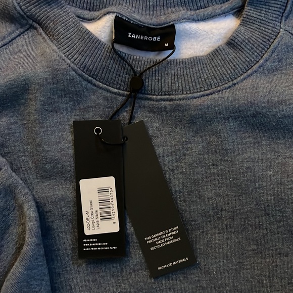 Zanerobe lowgo crew sweat, Lapis Marle colour - Picture 2 of 3